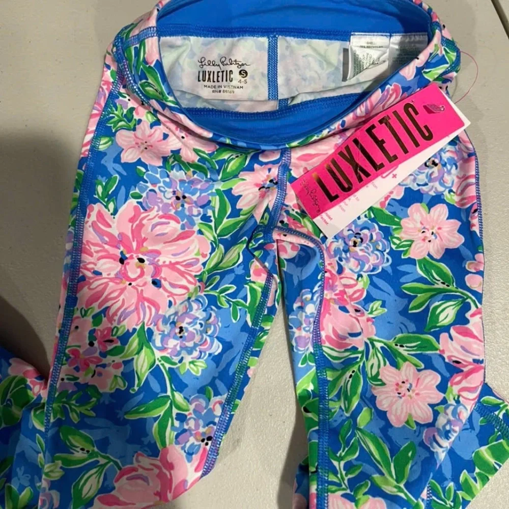 Lilly Pulitzer Mini Weekender Legging Low Tide Navy S 4-5